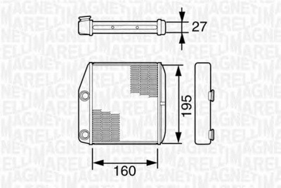 MAGNETI MARELLI 350218227000 -  Теплообменник, отопление салона